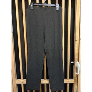 J Jill Ponte Pants Womens Small Charcoal Gray Slim Leg Stretch Dress Trouser